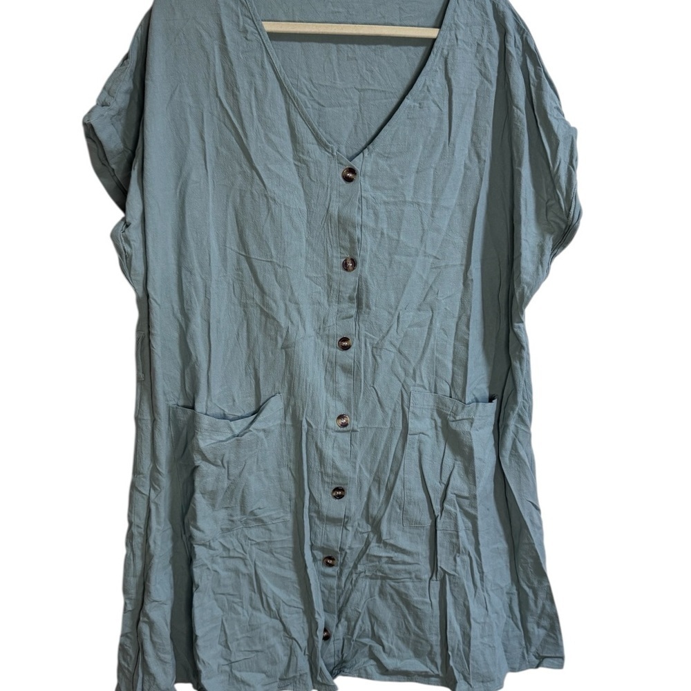 Shein Pastel Green Button Up Dress